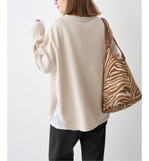 Spick and Span「バルキーヤーンルーズボートネックニット」|ニット・セーター|