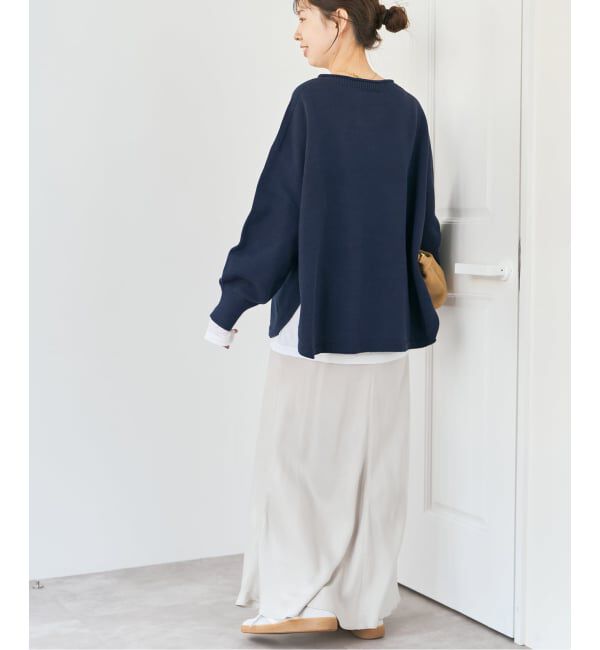 Spick and Span「バルキーヤーンルーズボートネックニット」|ニット・セーター|