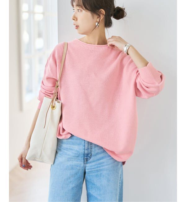 Spick and Span「バルキーヤーンルーズボートネックニット」|ニット・セーター|