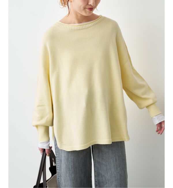 Spick and Span「バルキーヤーンルーズボートネックニット」|ニット・セーター|