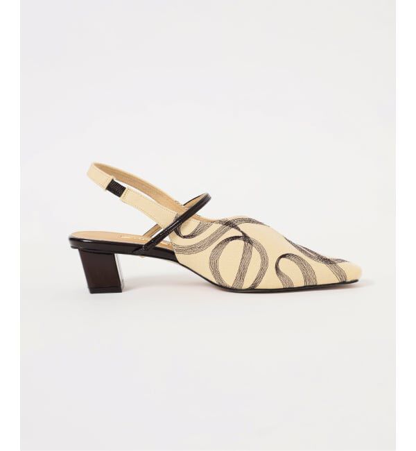 GRISE「《追加予約》GRISE4cmナロースクエアウェーブスリングバック」|パンプス|