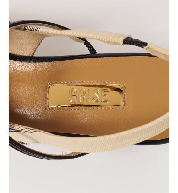 GRISE「《追加予約》GRISE4cmナロースクエアウェーブスリングバック」|パンプス|