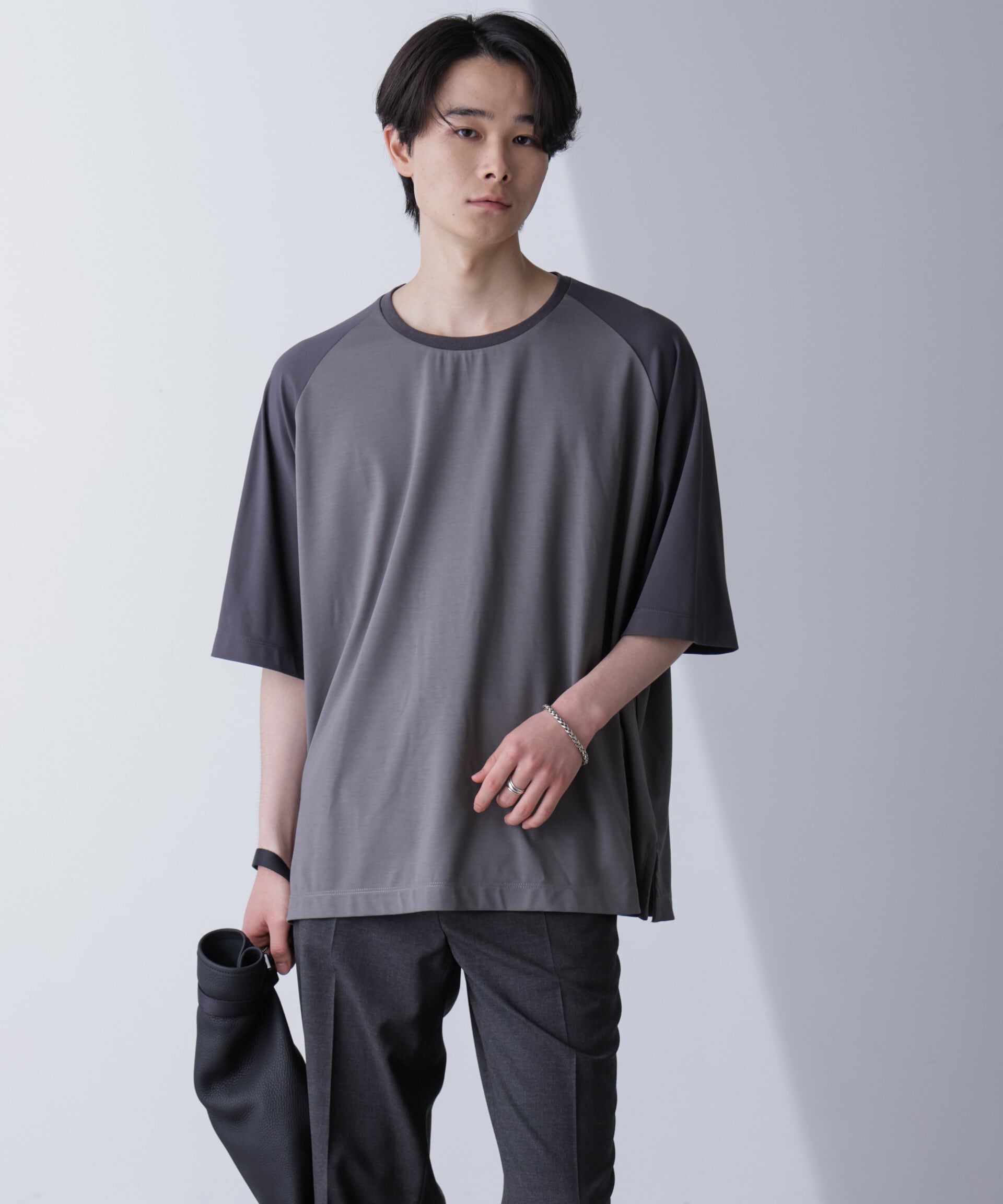 nano･universe「ワイドシルエットラグランTシャツ 半袖」|Tシャツ・カットソー|