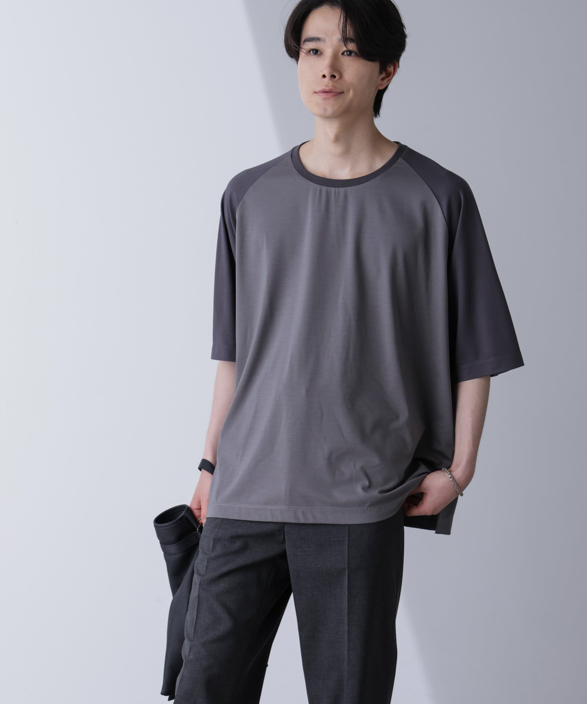 nano･universe「ワイドシルエットラグランTシャツ 半袖」|Tシャツ・カットソー|