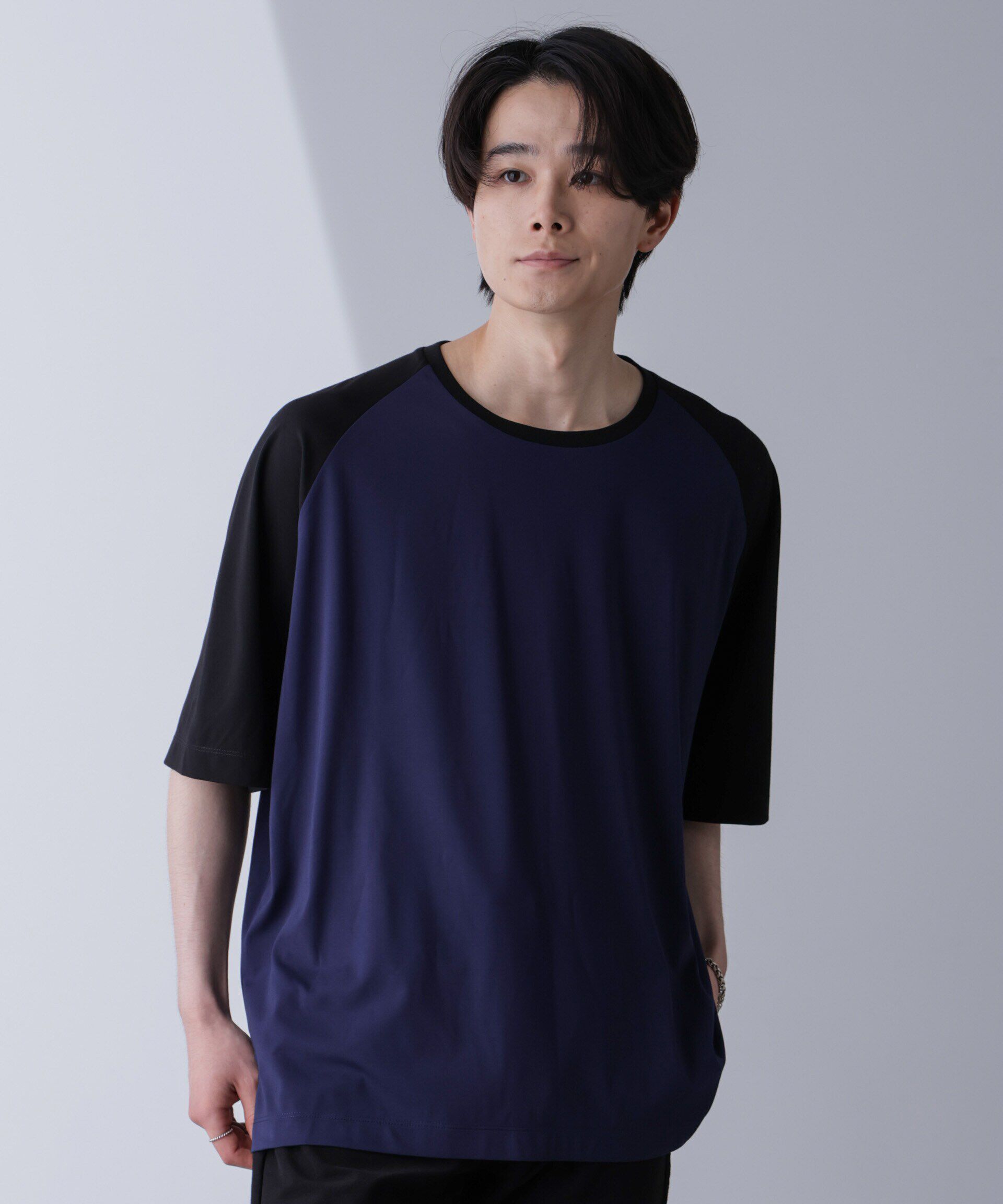 nano･universe「ワイドシルエットラグランTシャツ 半袖」|Tシャツ・カットソー|