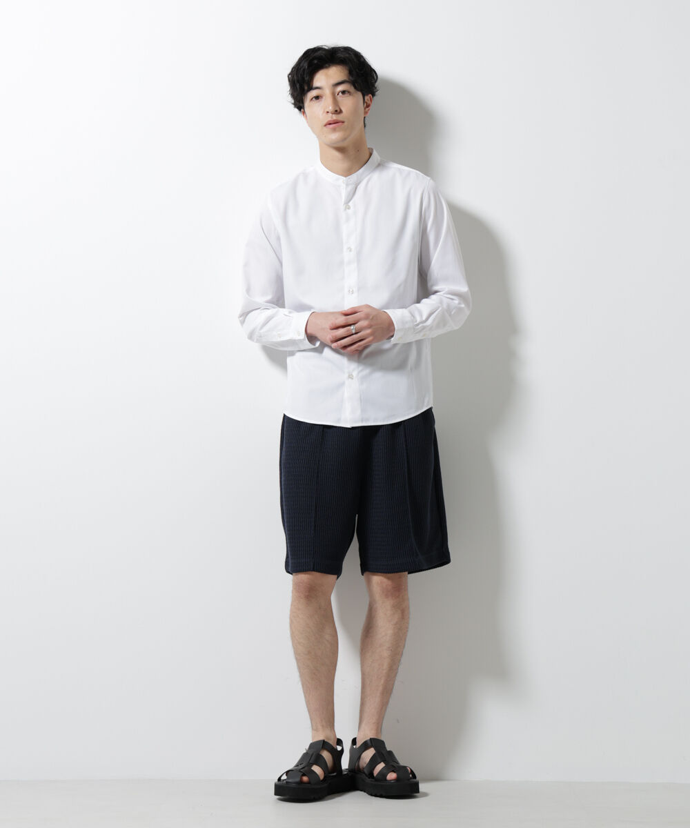 nano･universe「ジャガードニットソーショートパンツ（セットアップ可）」|チノ|