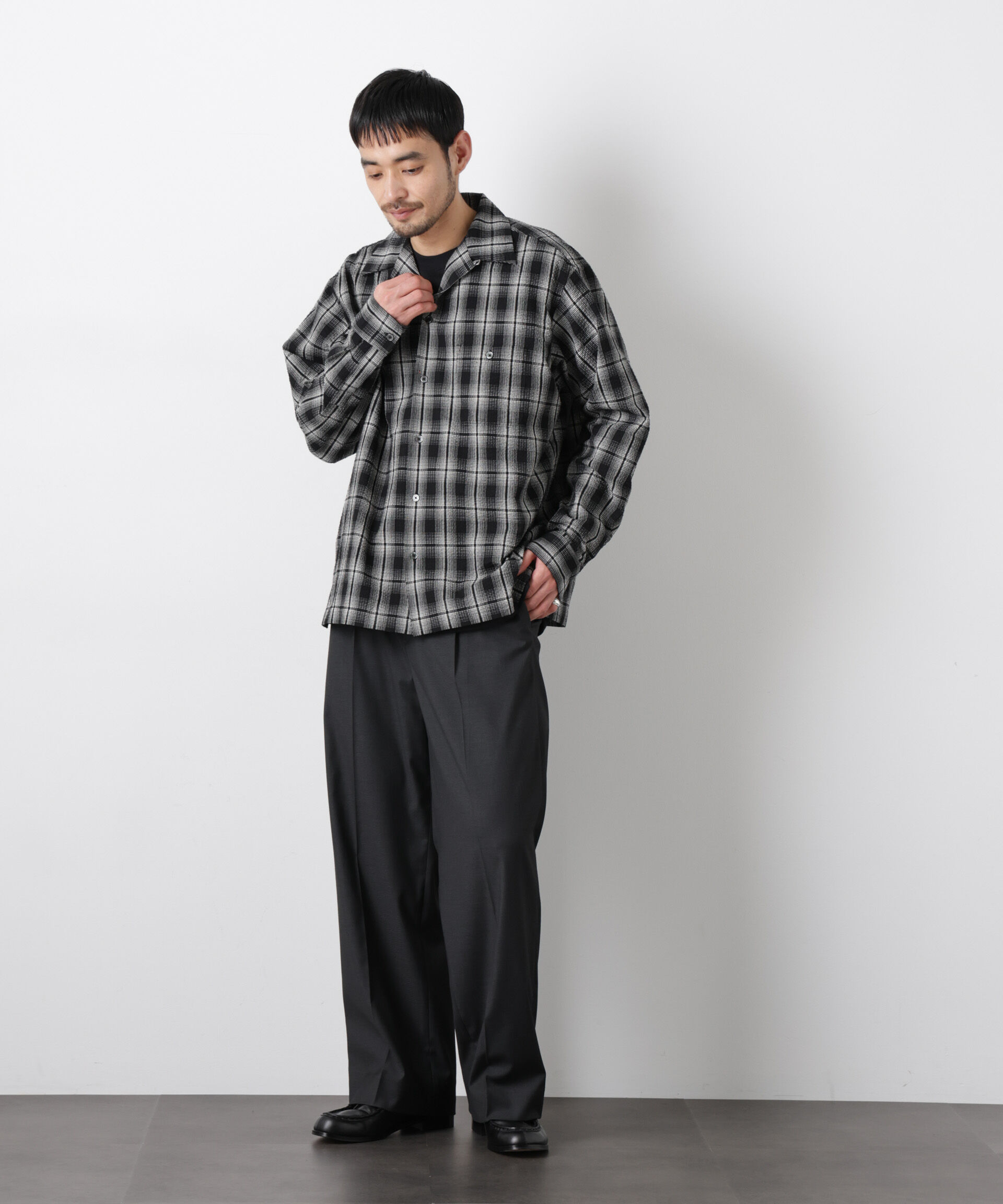 nano･universe「マイクロシアサッカーチェックシャツ」|シャツ・ブラウス|