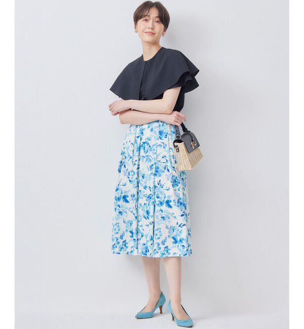 組曲「サッカーストレッチ 襟付きブラウス」|シャツ・ブラウス|