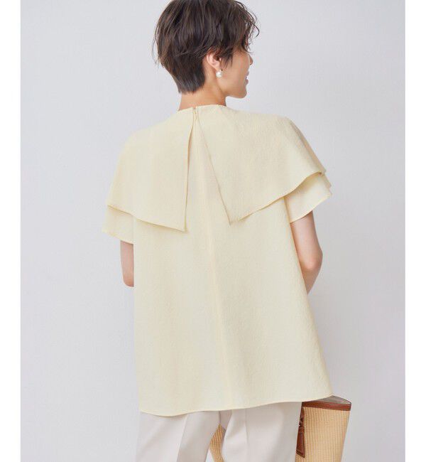 組曲「サッカーストレッチ 襟付きブラウス」|シャツ・ブラウス|