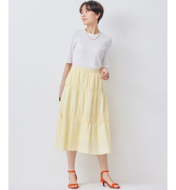 組曲「【WEB限定】ステッチストライプドビー ギャザースカート」|スカート|