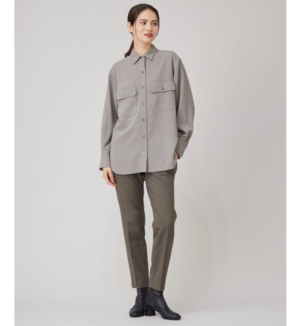 自由区「【撥水加工・洗える】TRギャバ裏起毛テーパード パンツ」|その他|