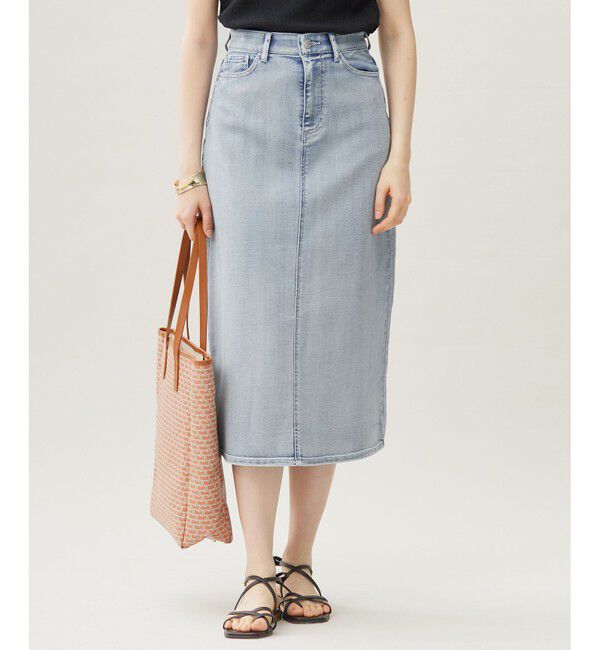 自由区「【洗える】ウスカルデニムAライン スカート」|スカート|ﾗｲﾄｲﾝﾃ