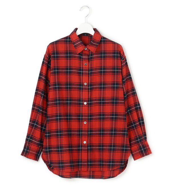 23区「【洗える】ブラッシュド ビエラチェック シャツ」|シャツ・ブラウス|