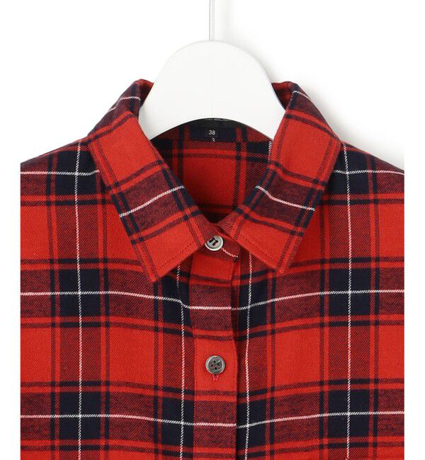 23区「【洗える】ブラッシュド ビエラチェック シャツ」|シャツ・ブラウス|