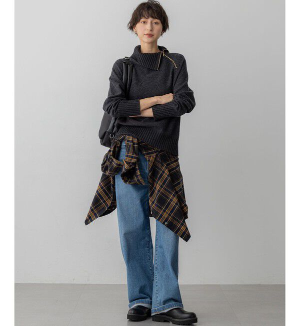 23区「【洗える】ブラッシュド ビエラチェック シャツ」|シャツ・ブラウス|