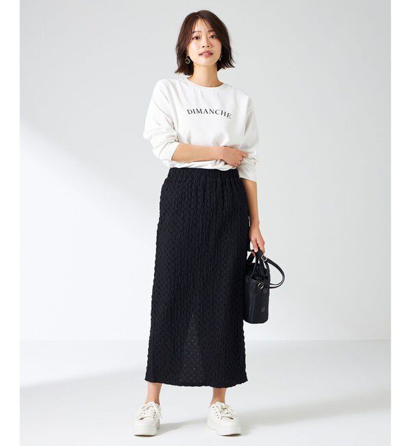 any SiS「【洗える】カットジャカードナロー スカート」|スカート|