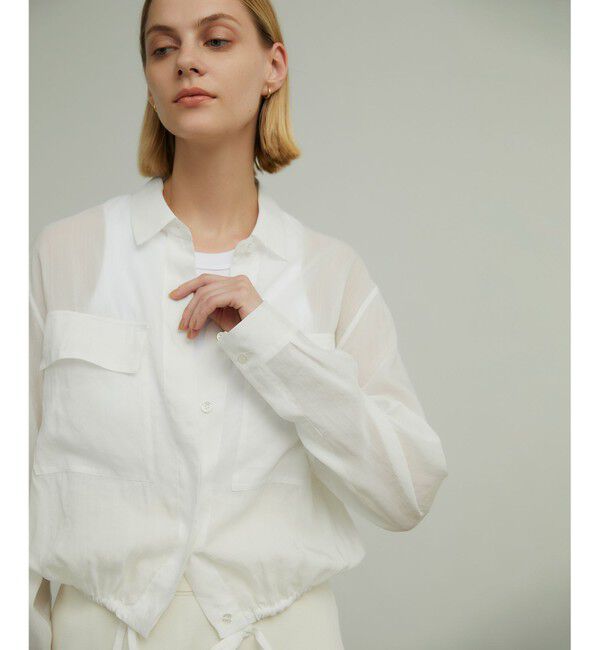 BEIGE,「PAULINE / ドローストリングシアーブラウス」|シャツ・ブラウス|