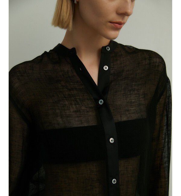 BEIGE,「MATHIEU / バンドカラーシャツ」|シャツ・ブラウス|