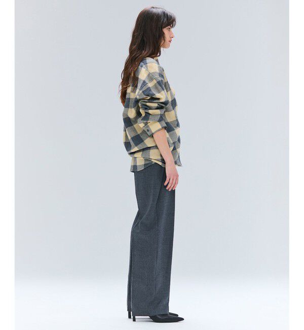 BEIGE,「HOBBS / ウールチェックカシュクールブラウス」|シャツ・ブラウス|