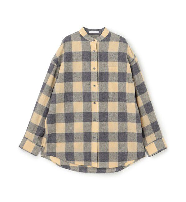 BEIGE,「HOBBS / ウールチェックカシュクールブラウス」|シャツ・ブラウス|