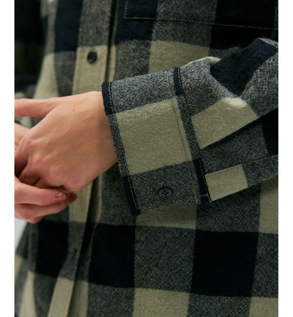 BEIGE,「HOBBS / ウールチェックカシュクールブラウス」|シャツ・ブラウス|