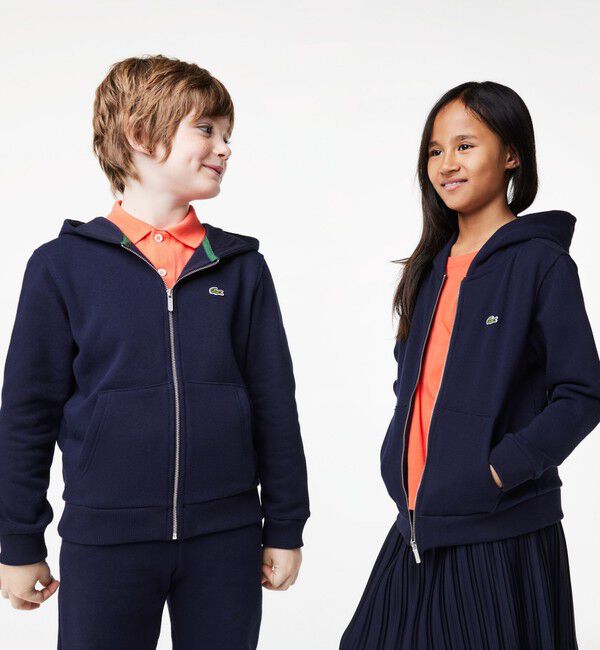 LACOSTE「BOYSミニマルジップアップパーカ」|パーカー|