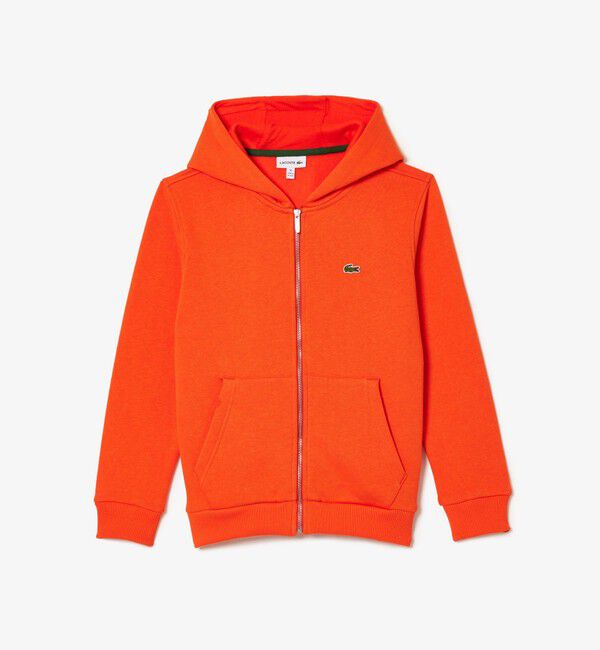 LACOSTE「BOYSミニマルジップアップパーカ」|パーカー|オレンジ