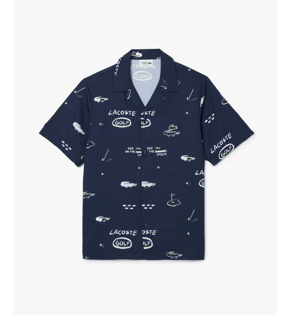 LACOSTE「ウルトラドライ オープンカラー総柄シャツ / 開襟シャツ」|シャツ・ブラウス|