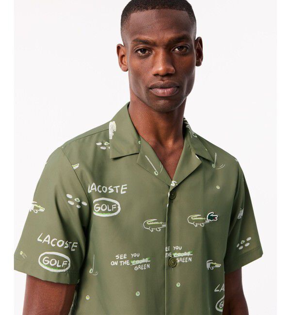 LACOSTE「ウルトラドライ オープンカラー総柄シャツ / 開襟シャツ」|シャツ・ブラウス|