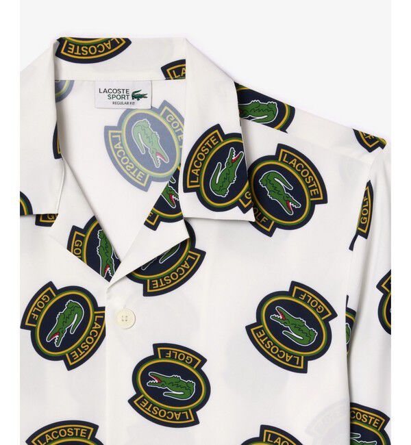 LACOSTE「ウルトラドライ オープンカラー総柄シャツ / 開襟シャツ」|シャツ・ブラウス|