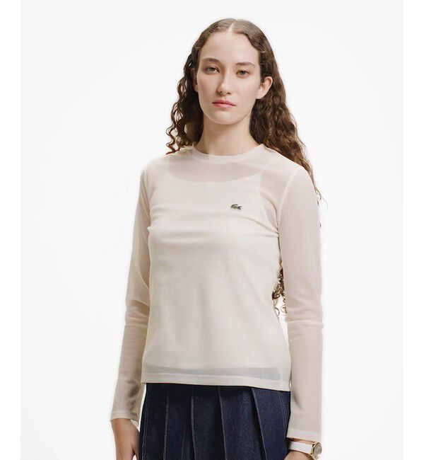 LACOSTE「レイヤードシアートップス キャミソール付き」|Tシャツ・カットソー|