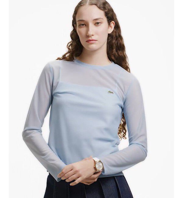 LACOSTE「レイヤードシアートップス キャミソール付き」|Tシャツ・カットソー|