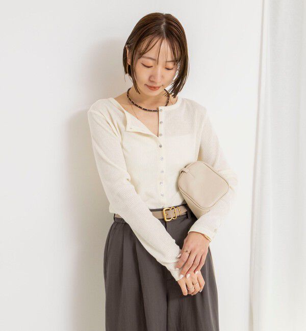 NOLLEY'S「ウォッシャブルナチュラルテレコ2WAYカーデ」|カーディガン|