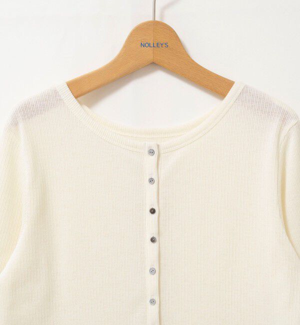 NOLLEY'S「ウォッシャブルナチュラルテレコ2WAYカーデ」|カーディガン|