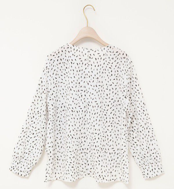 NOLLEY'S sophi「ウォッシャブルファンクショナルジョーゼットプリントタックフレアーブラウス」|シャツ・ブラウス|