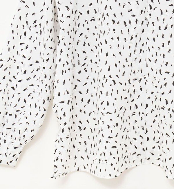 NOLLEY'S sophi「ウォッシャブルファンクショナルジョーゼットプリントタックフレアーブラウス」|シャツ・ブラウス|