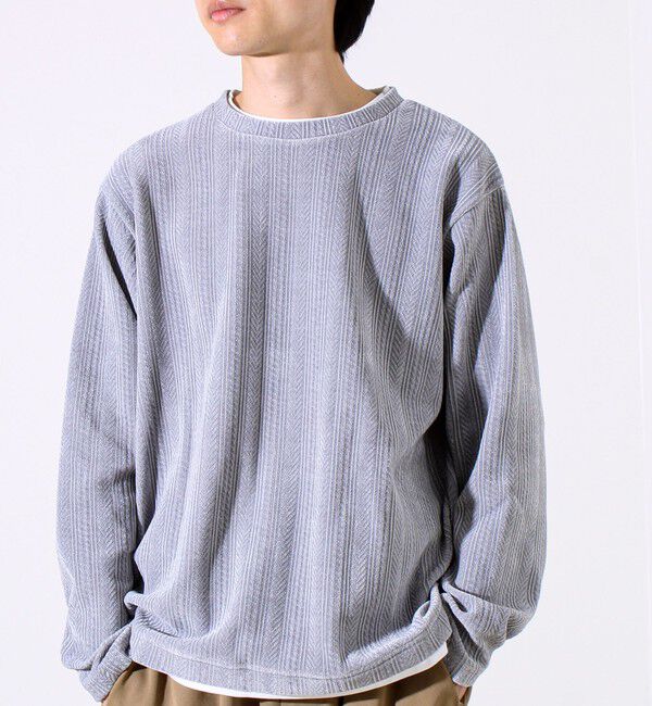 GLOSTER「【上品な光沢感】シェニールフェイクレイヤードカットソー」|Tシャツ・カットソー|