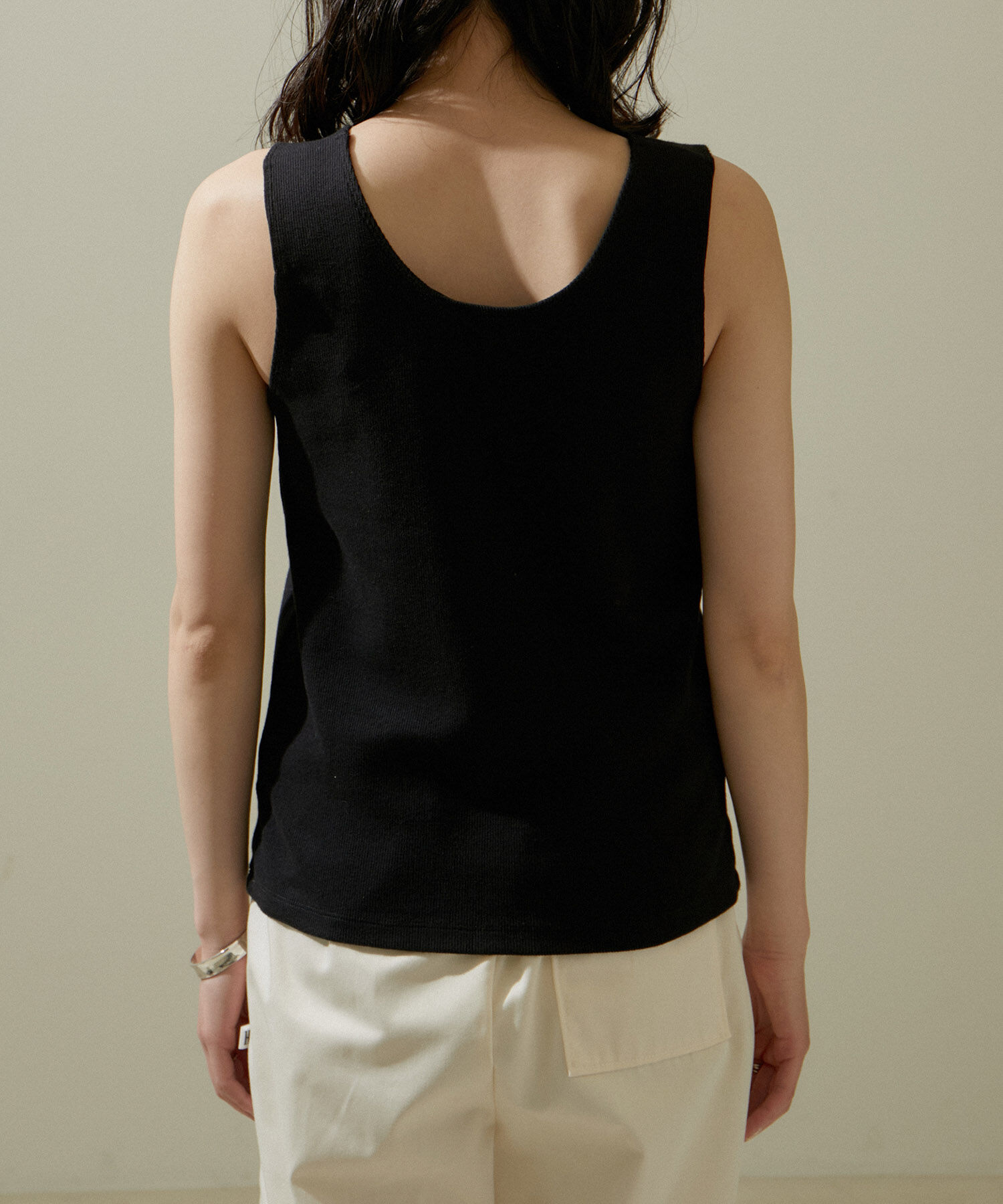 SALON adam et rope'「リネンビスチェ＆リブタンクセット」|タンクトップ|