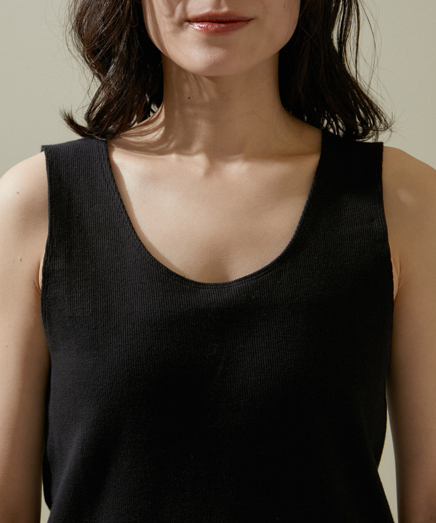 SALON adam et rope'「リネンビスチェ＆リブタンクセット」|タンクトップ|