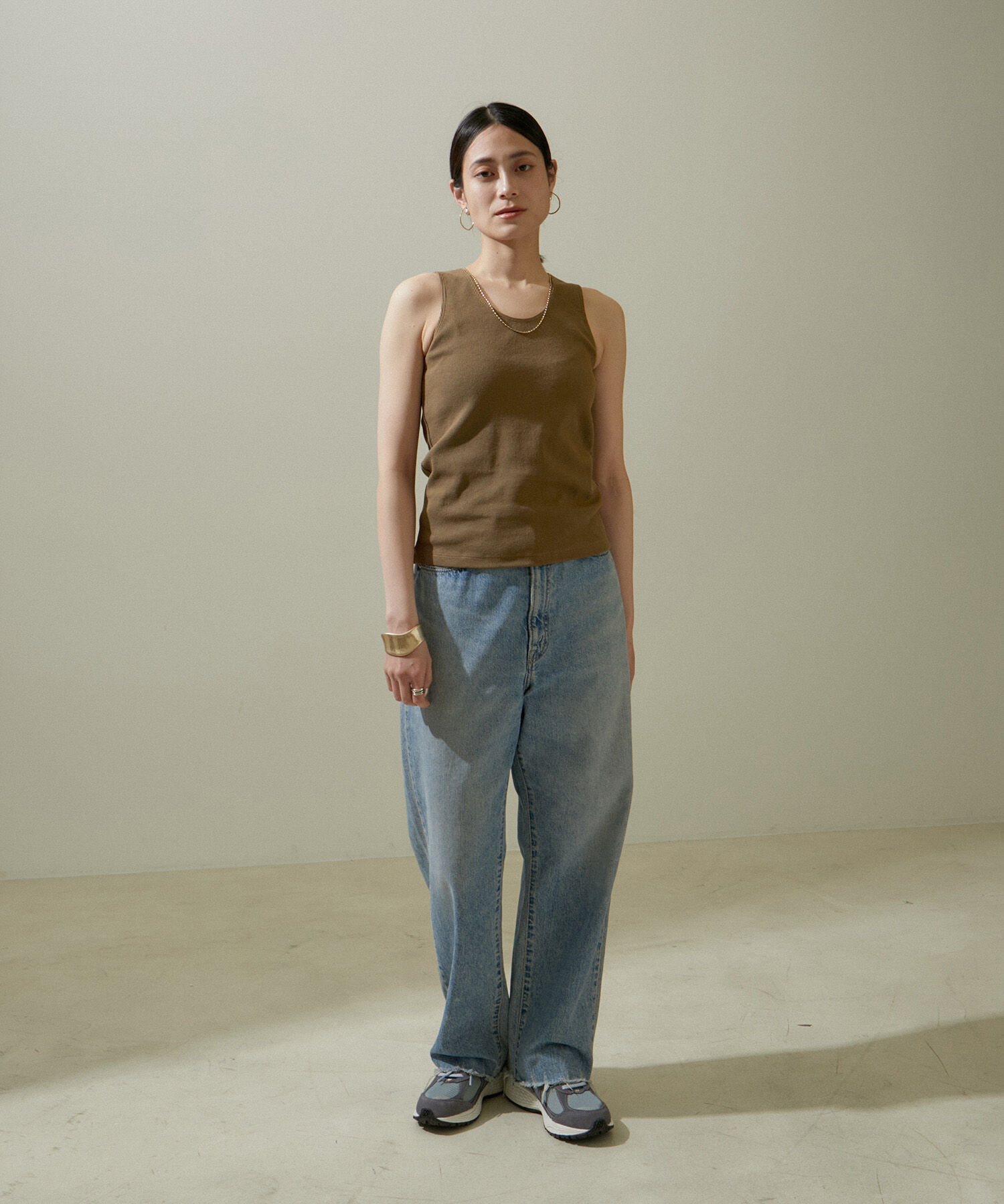 SALON adam et rope'「リネンビスチェ＆リブタンクセット」|タンクトップ|
