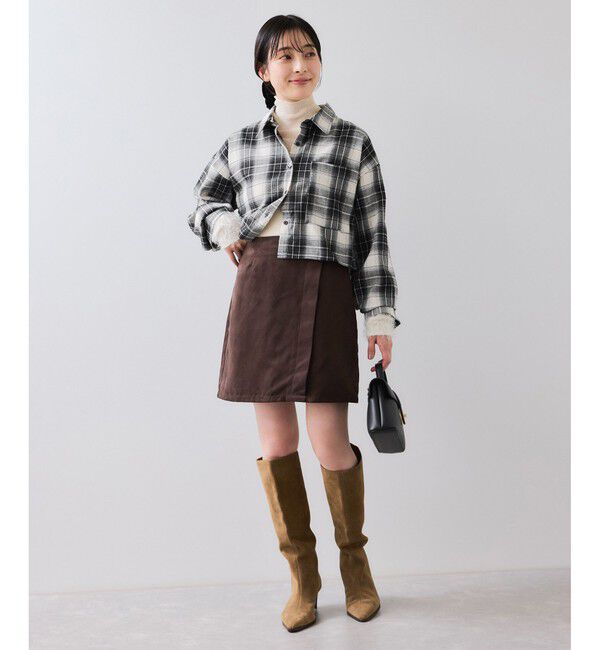 VIS「【WEB/一部店舗限定】オンブレチェックショートシャツ」|シャツ・ブラウス|