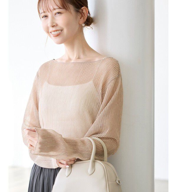 Rope&rsquo;Picnic「ラメシアープリーツトップス」|Tシャツ・カットソー|