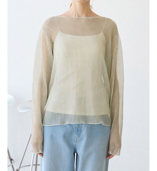 Rope&rsquo;Picnic「ラメシアープリーツトップス」|Tシャツ・カットソー|