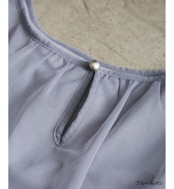 Rope&rsquo;Picnic「Cutee チュールドッキングツイストスリーブトップス/リンクコーデ」|Tシャツ・カットソー|