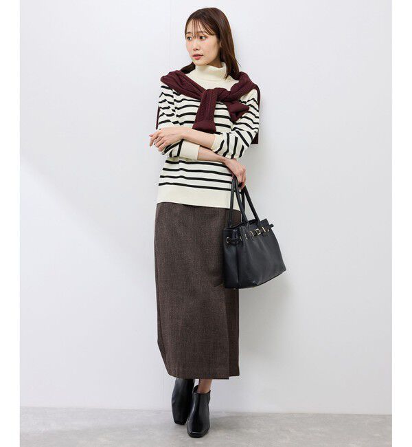 Rope&rsquo;Picnic「アンチピリング天竺タートルネックニットプルオーバー/イージーケア」|ニット・セーター|