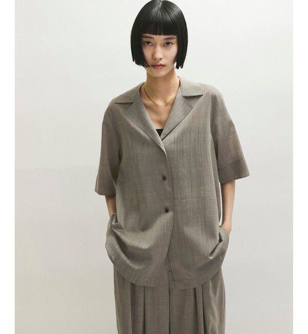 ADAM ET ROPE'「【接触冷感】ライトシャツジャケット」|シャツ・ブラウス|ベージュ(27)