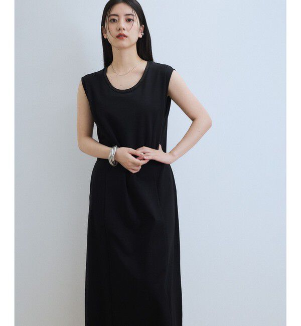 ADAM ET ROPE'「【WEB限定】バイカラーノースリーブワンピース」|ワンピース|