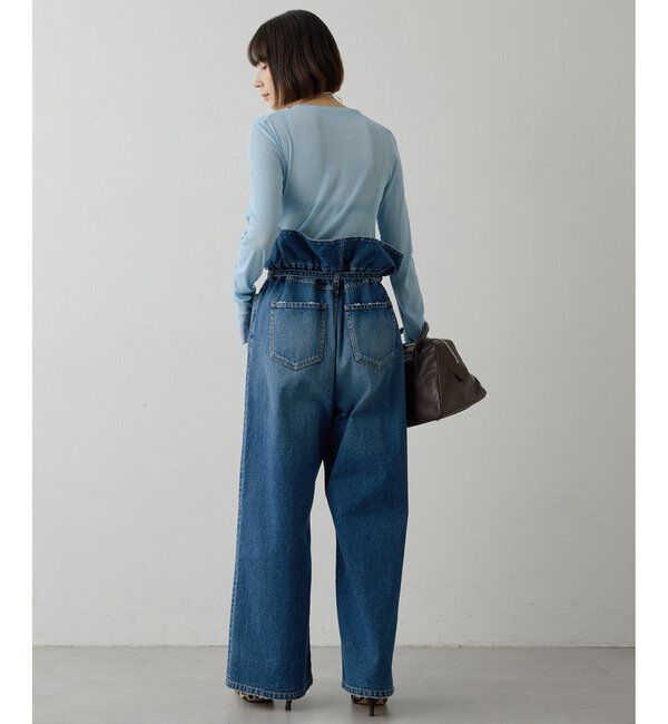  「フリルデニムパンツ」|デニム|