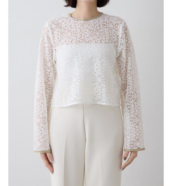 THE PAUSE「【THE PAUSE】ボタニカルレースブラウス」|シャツ・ブラウス|