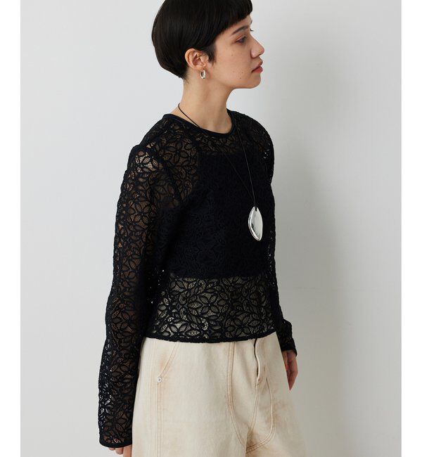 THE PAUSE「【THE PAUSE】ボタニカルレースブラウス」|シャツ・ブラウス|